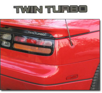 Factory Deck Lid Emblem, "Twin Turbo", 90-93 300ZX Turbo