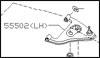 Factory Lower Control Arm, Rear Left, 90-96 300ZX Turbo