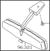 Factory Rear View Mirror, Silver, 84-89 300ZX