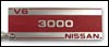 Billet Aluminum Plenum Cover Key Chain, "3000", 84-89 300ZX