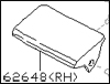 Factory Headlight Door, Right, 84-86 300ZX (Z31)