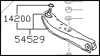Factory Front Control Arm, Right, 84-86 300ZX (Z31)