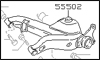 Factory Lower Control Arm, Rear Left, 87-89 300ZX (Z31)
