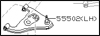 Factory Rear Lower Control Arm, Left, 90-96 300ZX (Z32) Non-Turbo