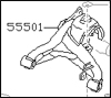 Factory Lower Control Arm, Rear Right, 84-86 300ZX (Z31)