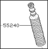 Factory Shock Boot w/ Bump Stop, Rear, 90-96 300ZX (Z32)