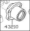 Factory Rear Wheel Bearing Assembly, Right, 90-96 300ZX (Z32) Turbo