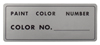 NEW! Reproduction* Decal: Paint Code, Blank, 77-78 280Z