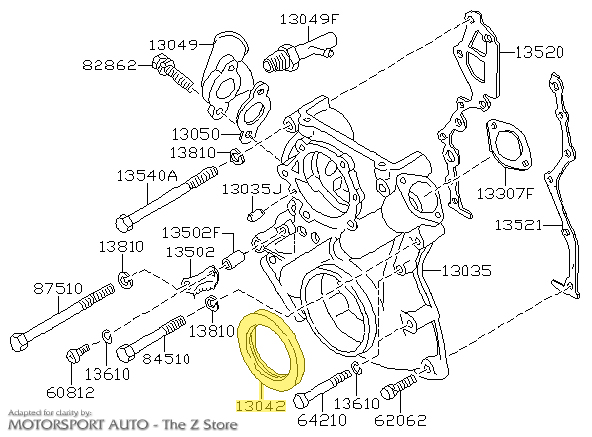 Motorsport Auto - The Z Store - Crankshaft Seal, Front, 70-83 240Z