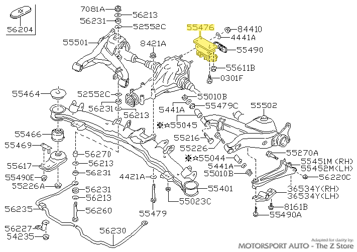 Motorsport Auto - The Z Store - Factory Differential Mount