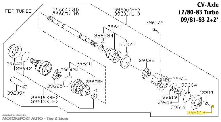 Motorsport Auto - The Z Store - Factory Driveline Nut, 8mm, 70-83