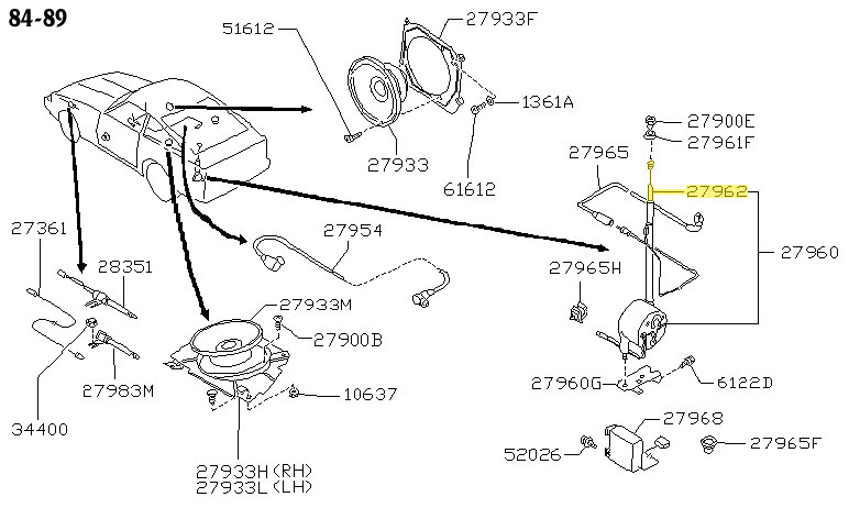 Motorsport Auto - The Z Store - Factory Antenna Mast, 84-90 300ZX