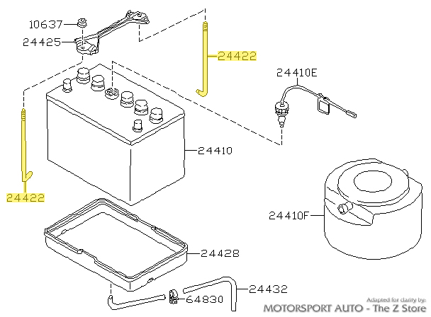 アート Motorsport Auto - The Z Store - Factory Battery J-Bolt, 79