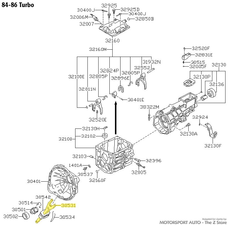 Motorsport Auto - The Z Store - Factory Clutch Fork, 84-86 300ZX