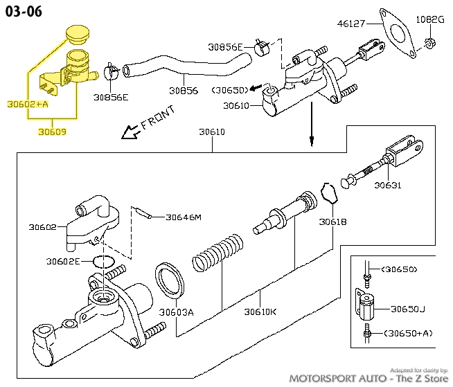 Motorsport Auto - The Z Store - Factory Clutch Master Cylinder, 03