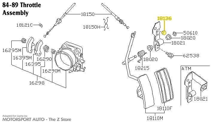 Motorsport Auto - The Z Store - Factory Clutch/Brake Pedal
