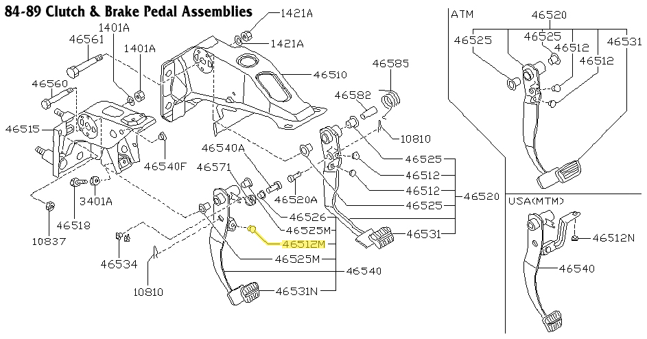 カーペットテンショナーカーペットツールペダル Motorsport Auto - The Z Store - Factory Throttle/Clutch/Brake