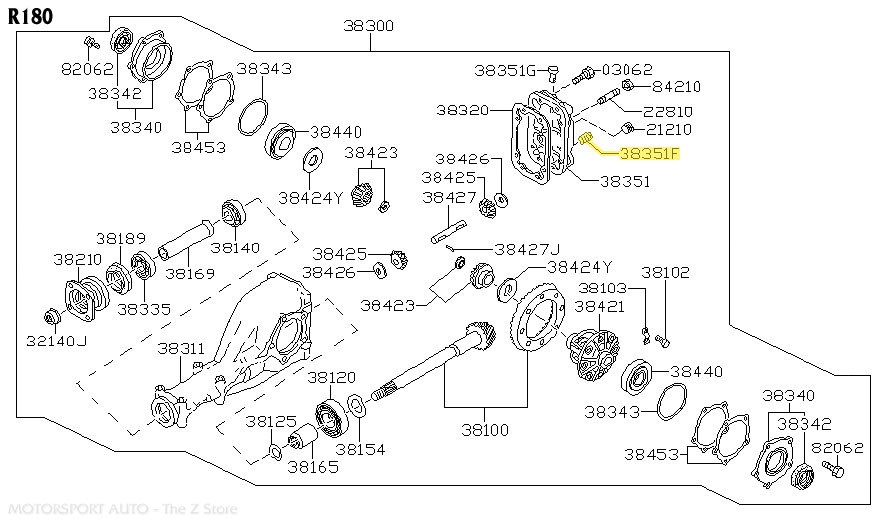 Motorsport Auto - The Z Store - Factory Differential Drain Plug