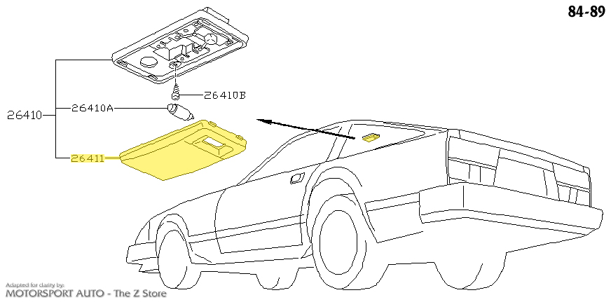 Motorsport Auto - The Z Store - Factory Dome Light Lens, 79-89
