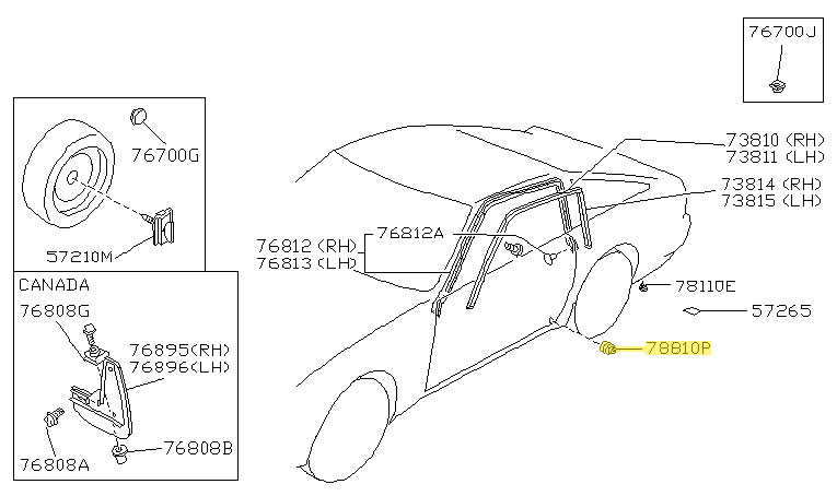 はは Motorsport Auto - The Z Store - Factory Door Bumper, 6/85-89