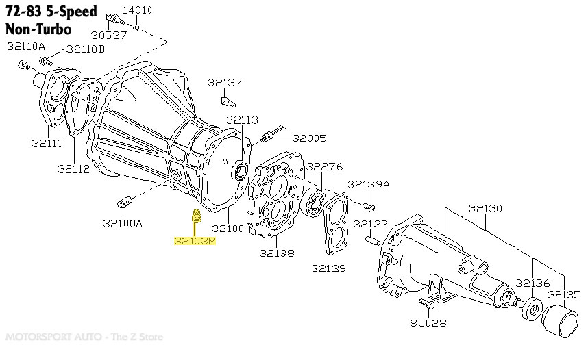Motorsport Auto - The Z Store - Factory Driveline Drain Plug, 70