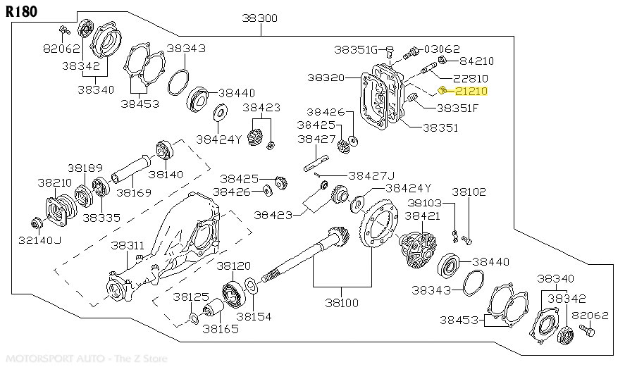 Motorsport Auto - The Z Store - Factory Driveline Fill Plug, 70-96