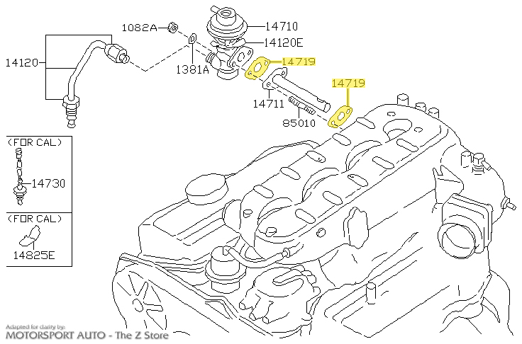 Motorsport Auto - The Z Store - Factory EGR Valve Gasket, 84-89