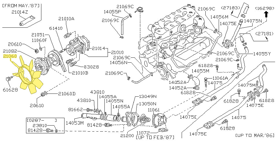 扇圖 1985 84-89 Nissan 300zx Fan Shroud lower Z31 Turbo OEM | eBay
