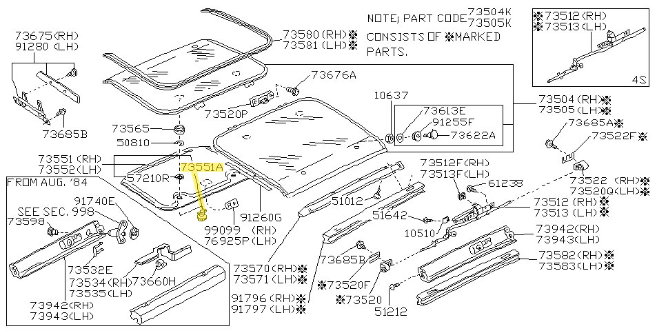 nページ ZSPEC T-Top Lock-Buttons Pair, Nissan Z31 300zx, OE-Colors