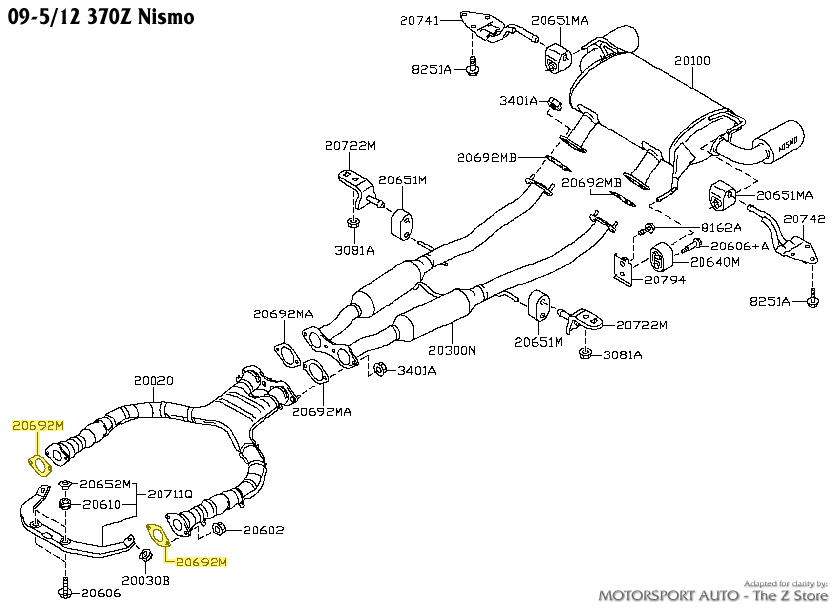 Motorsport Auto - The Z Store - Factory Exhaust System Flange