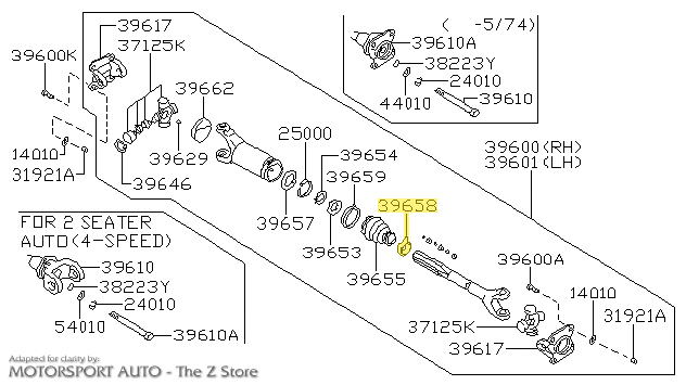 Motorsport Auto - The Z Store - Factory Outer Half Shaft Boot
