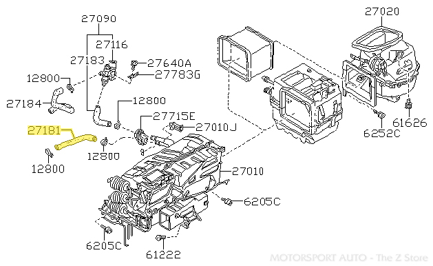 Motorsport Auto - The Z Store - Factory Heater Outlet Hose