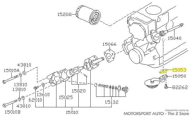 Motorsport Auto - The Z Store - Factory Oil Pickup Tube Gasket, 70