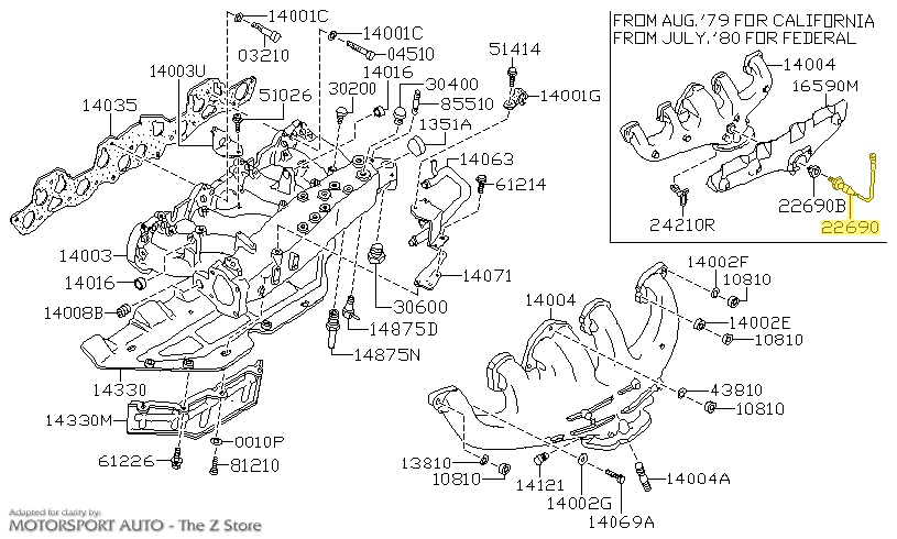 Motorsport Auto - The Z Store - Factory Oxygen Sensor, 79-83