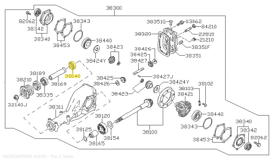 Motorsport Auto - The Z Store - Factory Pinion Bearing, Mid, R-180