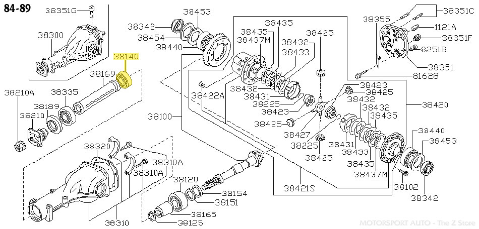 Motorsport Auto - The Z Store - Factory Pinion Bearing, Mid, R-200
