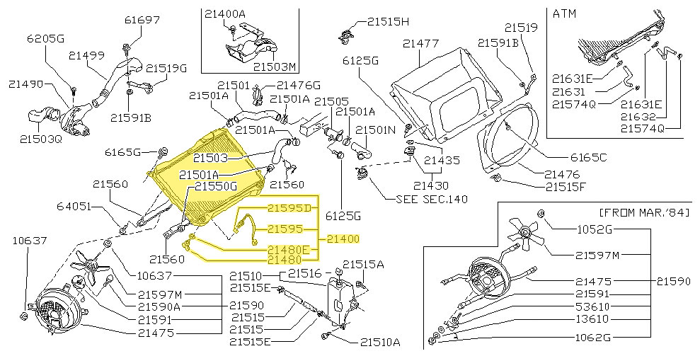 Motorsport Auto - The Z Store - Factory Radiator, 84-89 300ZX Non