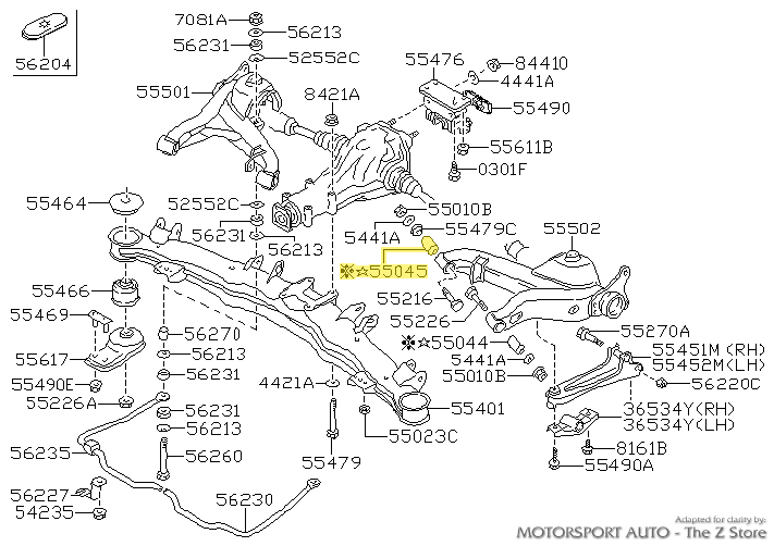 しつ Motorsport Auto - The Z Store - Factory Rear Control Arm Bushing