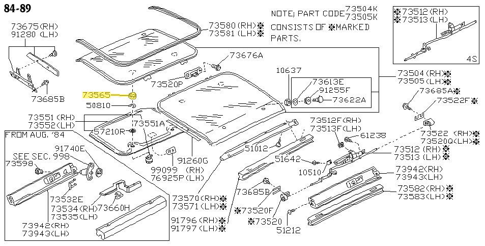 Motorsport Auto - The Z Store - Factory T-Top Shade Fastener