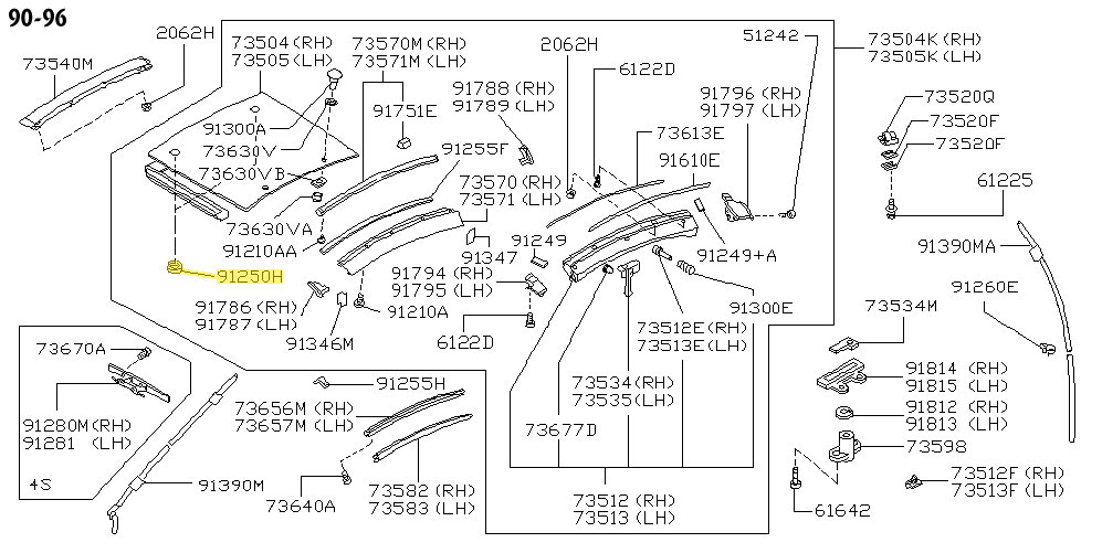 斑♫ Motorsport Auto - The Z Store - Factory T-Top Shade Fastener