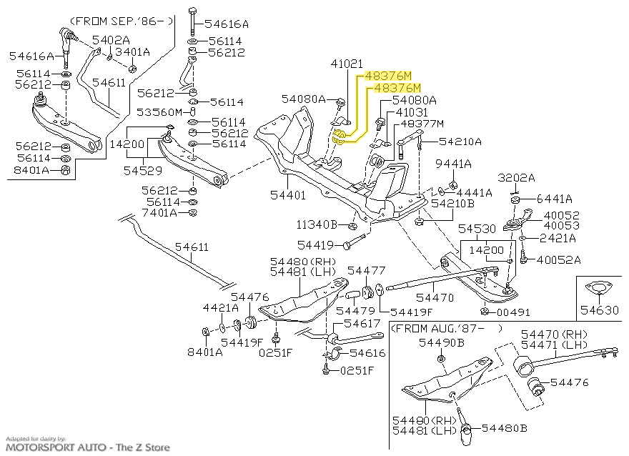 Motorsport Auto - The Z Store - Factory Steering Rack Bushing Half