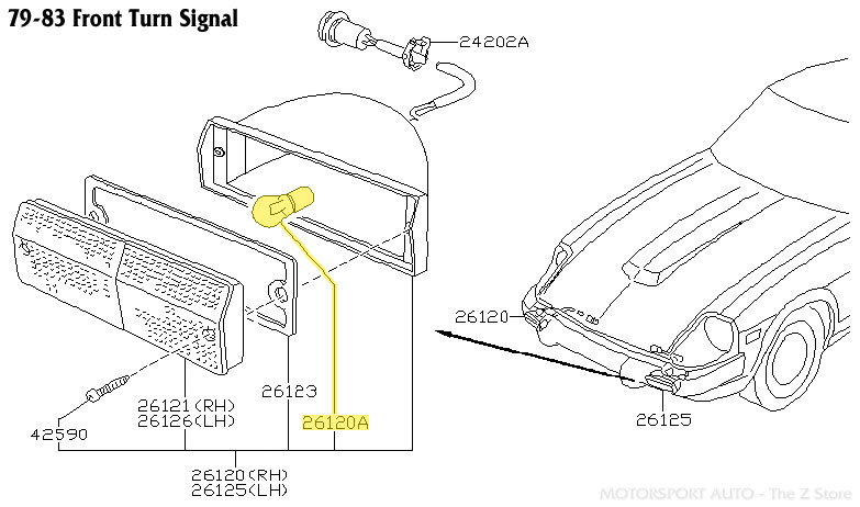 Motorsport Auto - The Z Store - Factory Turn/Tail/Stop Light Bulb