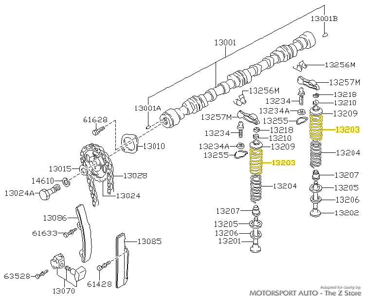 Motorsport Auto - The Z Store - Factory Outer Valve Spring, 70-83