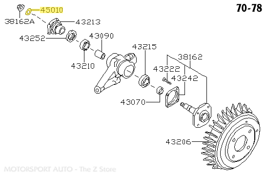 YOR I  Motorsport Auto - The Z Store - Factory Stub Axle Washer, 70