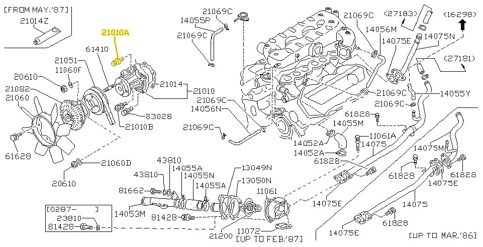 Motorsport Auto - The Z Store - Factory Water Pump Bolt, 11