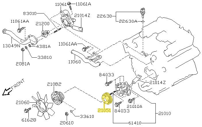 Motorsport Auto - The Z Store - Factory Water Pump Pulley, 90-96