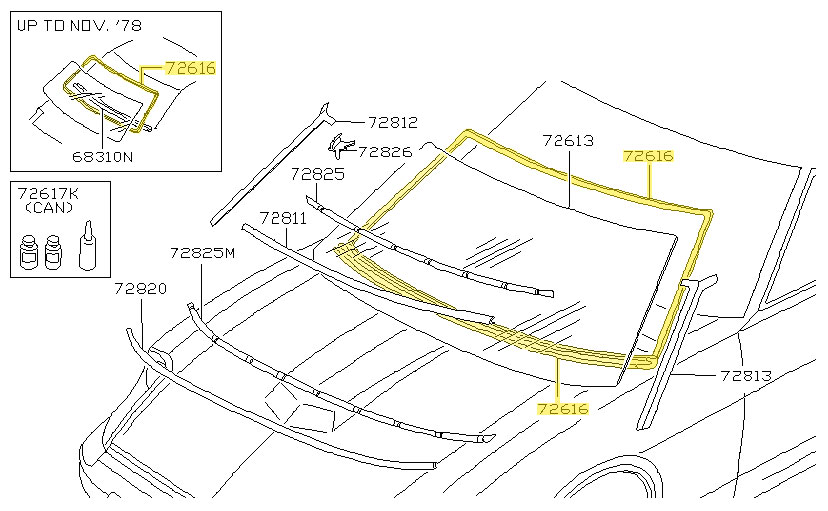 SS様お取り置き品 Motorsport Auto - The Z Store - Factory Windshield Sealing