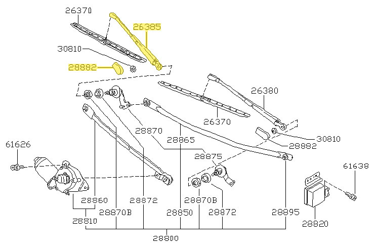thumbnail image 2 of Fits Datsun 620 Pickup 1972-79 RHD Windshield Wiper Arm Set - DES Brand, Direct Replacement, Left & Right 2 of 4