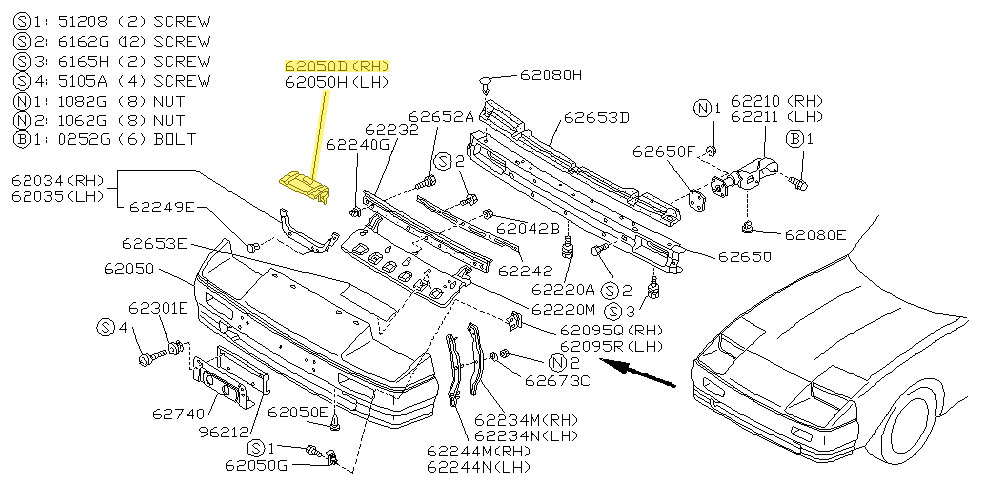 のんの Motorsport Auto - The Z Store - Factory Front Bumper Support