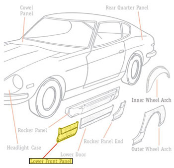 Motorsport Auto - The Z Store - Front Fender Repair Panel, Left
